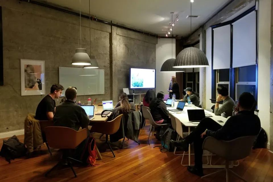 The syncmethods team working together in the office